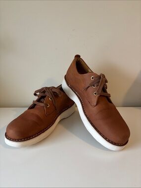 Samuel Hubbard Men's Hubbard Free Walking Shoe Tan Waxhide Leather 8 EUC
